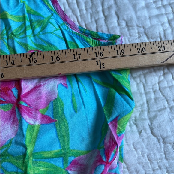 Elegant Floral Maxi Dress - Pink and Blue tropical wear - Picture 6 of 6